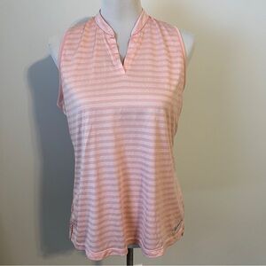 Nike Zone Cooling Sleeveless Golf Top Pink Stripe Women’s L